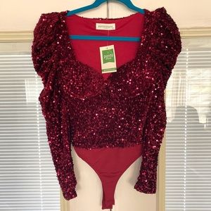✨Long Sleeve Sequin Bodysuit✨